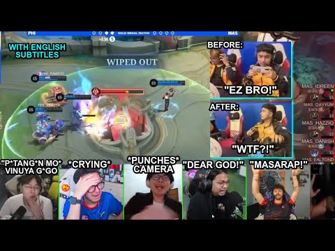 (ENG SUB) STREAMERS REACT TO TEAM PH COMEBACK AGAINST TEAM MY IN MLBB MEN SEA GAMES 2025 GF GAME 3!