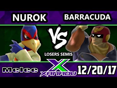 S@X 233 Melee - Nurok (Falco) Vs. Barracuda (Captain Falcon) - Smash Melee Losers Semis - SSBM