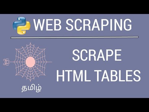 Python Web Scraping Html Table Tamil Icoding