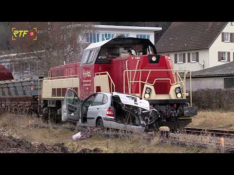PKW von Zug erfasst - Schwerer Verkehrsunfall in Rangendingen