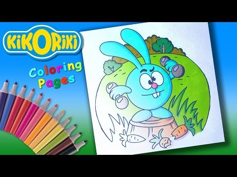 Kikoriki Colouring For Children  Rabbit Krash is doing Morning Exercises Coloring Pages  开心球 KAIXINQ