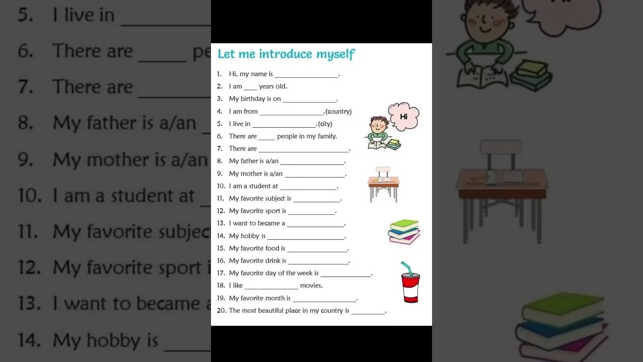 Let me introduce myself in easy way👌🏻fill in the blanks in comments section #viral #shorts