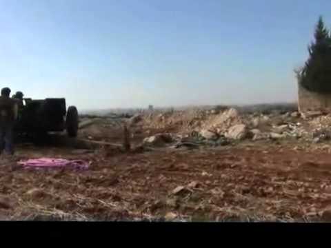 استهداف تحصينات قوات النظام في جبهة المخابرات الجوية بواسطة مدفع 122 من قبل كتائب الإسلام