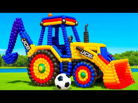 The mascot vibrator assistant JCB and Tractor on the football field is popular, co-produced