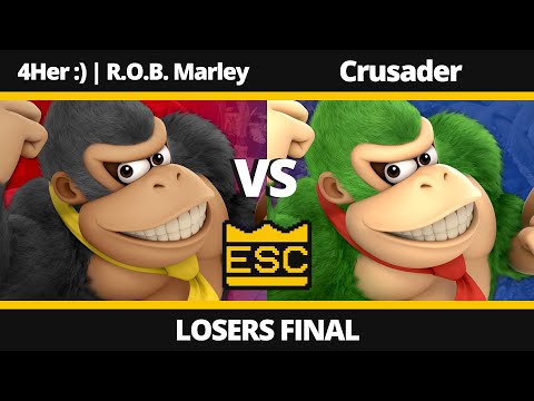 ESC 72 - Losers Final - 4Her :) | R.O.B. Marley Vs. Crusader - Donkey Kong Only SSBU Tournament