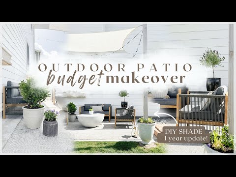 PATIO MAKEOVER & REFRESH! budget DIY shade update, outdoor decorating ideas, gardening + more