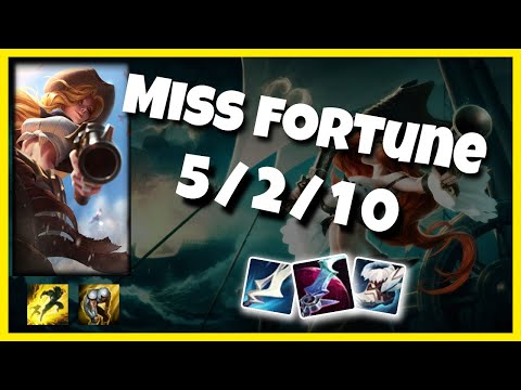Miss Fortune vs Jhin EU Challenger BOT (5/2/10) - v10.25