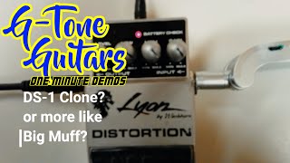 Video thumbnail for One Minute Demo - Lyon Distortion by GtoneGuitars