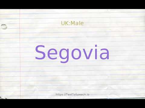 How to pronounce segovia