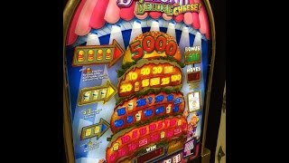 HUGE Bonus WIN!! Double Triple Diamond Deluxe with Cheese Slot Machine HUGE BONUS WIN