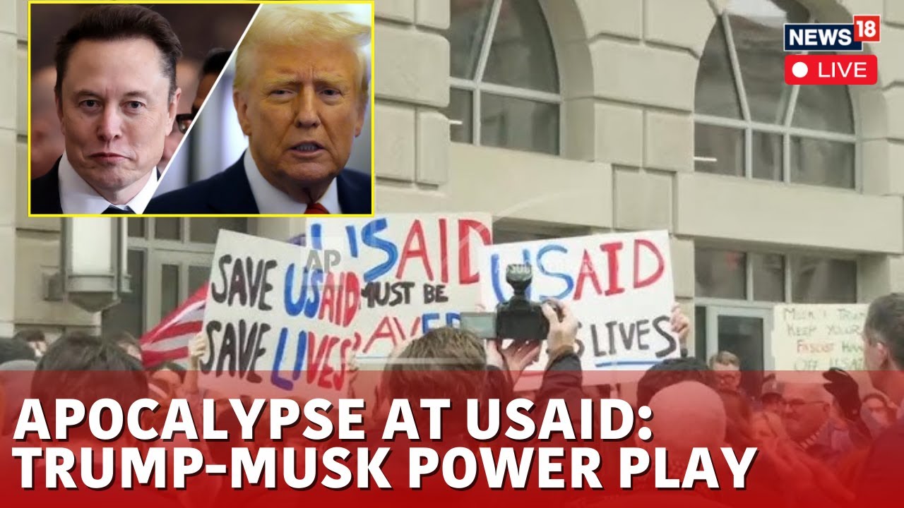 LIVE: Protests Erupt Outside USAID After Trump & Elon Musk Threaten Shutdown | US News LIVE | N18G
