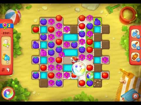 GardenScapes Level 2281 no boosters (12 moves)