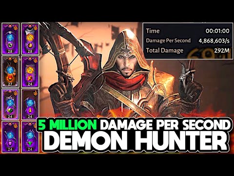 INSANE 5 Million Damage Per Second Demon Hunter Build in Diablo Immortal