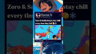 Zoro and Sanji always stay chill every time they fall🫡 #zoro #sanji #onepiece