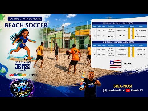 SANTA INÊS 3 X 3 VITÓRIA DO MEARIM - BEACH SOCCER - 25/07/26 - 15/17 - SÁBADO - MANHÃO