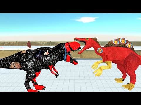 IRON MAN SPINOSAURUS DEATH RUN - Animal Revolt Battle Simulator