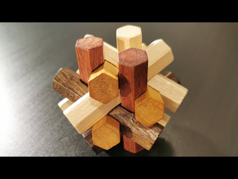 How to Solve 12 Piece Wooden Ball Brain Teaser Slide 3D Puzzle [Wooden Mind Game]