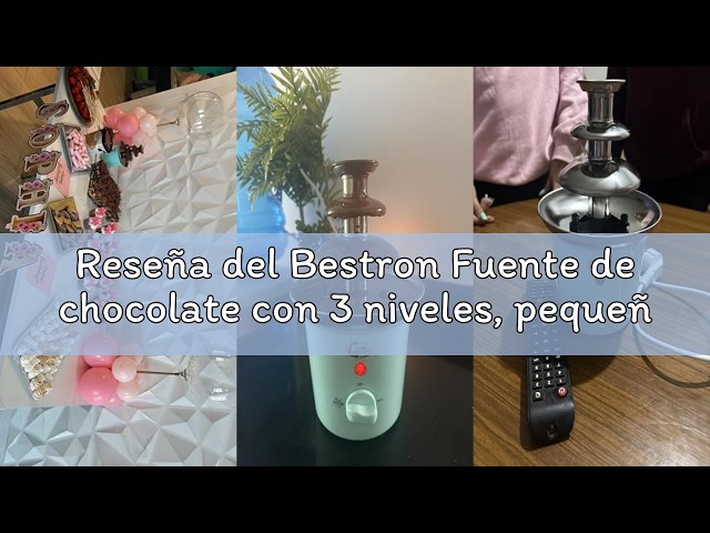 Vídeo relacionado con Bestron Fuente de chocolate con 3 niveles, pequeña fuente de chocolate con función de mantenimiento del calor, 60 vatios, color: rosa