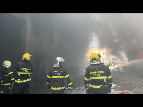 Abşeron rayonu, Aşağı Güzdək qəsəbəsində boya istehsalı zavodunda yanğın baş verib