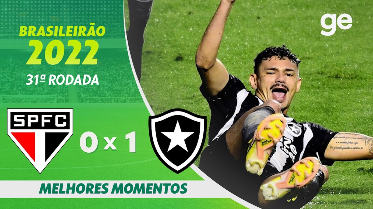 VÍDEO: Gol e melhores momentos da vitória do Botafogo sobre o São Paulo no Morumbi