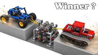 LEGO Technic Car Battle Through Giant Shredder: Who Will Champion? | Smart Lego