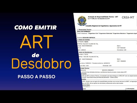 Como emitir ART de DESDOBRO  - Passo a passo