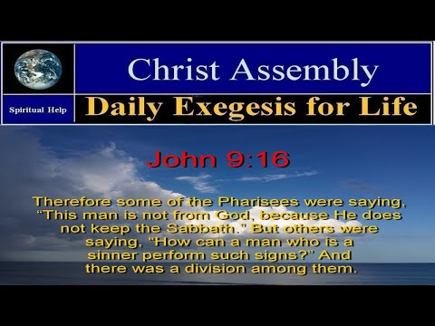 Day  398 | The Gospel of John | Daily Exegesis for Life | John 9:16