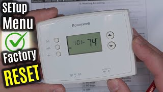 Honeywell RTH2510 Thermostat | Factory RESET & SETUP Menu Options | RTH Series UPDATED