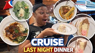 CRUISE LAST NIGHT DINNER… Was It Actually Worth It?! 👀| Last Night On  Carnival Cruise Food Review 👀