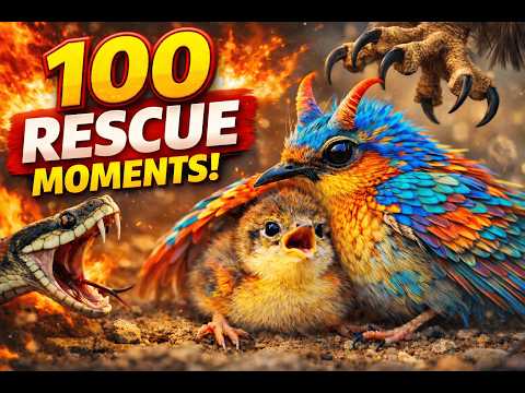 Mother Bird Saves Her Baby Just Seconds Before Disaster | 4K Nature  ASMR #birds #nature