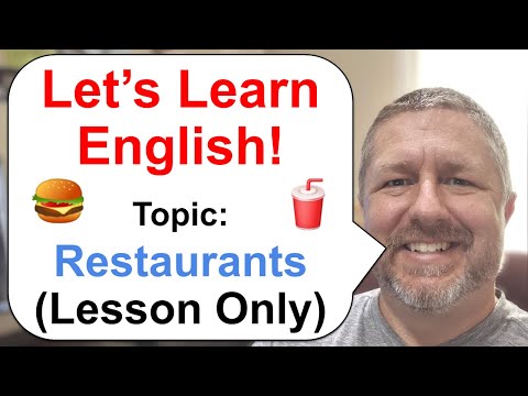 Vamos aprender inglês! Tópico: Restaurantes! 🍔 (Versão somente com aula - sem perguntas do espectador)
