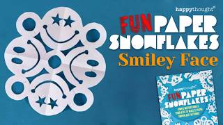 Happy Emoji Paper Snowflakes😊❄️ DIY Easy Kirigami Tutorial for Kids ☀️(Easy DIY Craft Template)