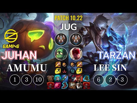OZ Juhan Amumu vs Tarzan Lee Sin Jungle - KR Patch 10.22