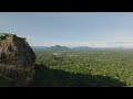 Forwards Fly Around Sigiriya Rock Popular Tourist Sight With Ruins Of Ancient Palace On Top