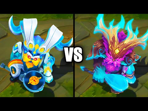 Space Groove Ornn vs Elderwood Ornn Skins Comparison (League of Legends)