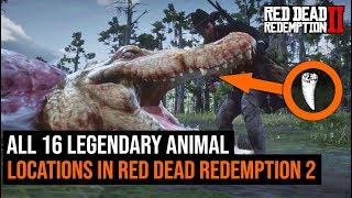 ALL 16 Legendary Animal Locations in Red Dead Redemption 2