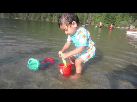 insiya having fun @ bantzen lake bc