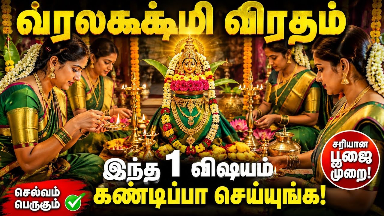 வரலட்சுமி நோன்பு 2026 | மகாலட்சுமியை வீட்டிற்கு அழைத்த