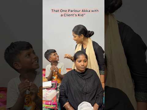That one parlour Akka with a client’s kid 😂🤣  #comedy #trendingshorts #funny #parlour #parlourakka