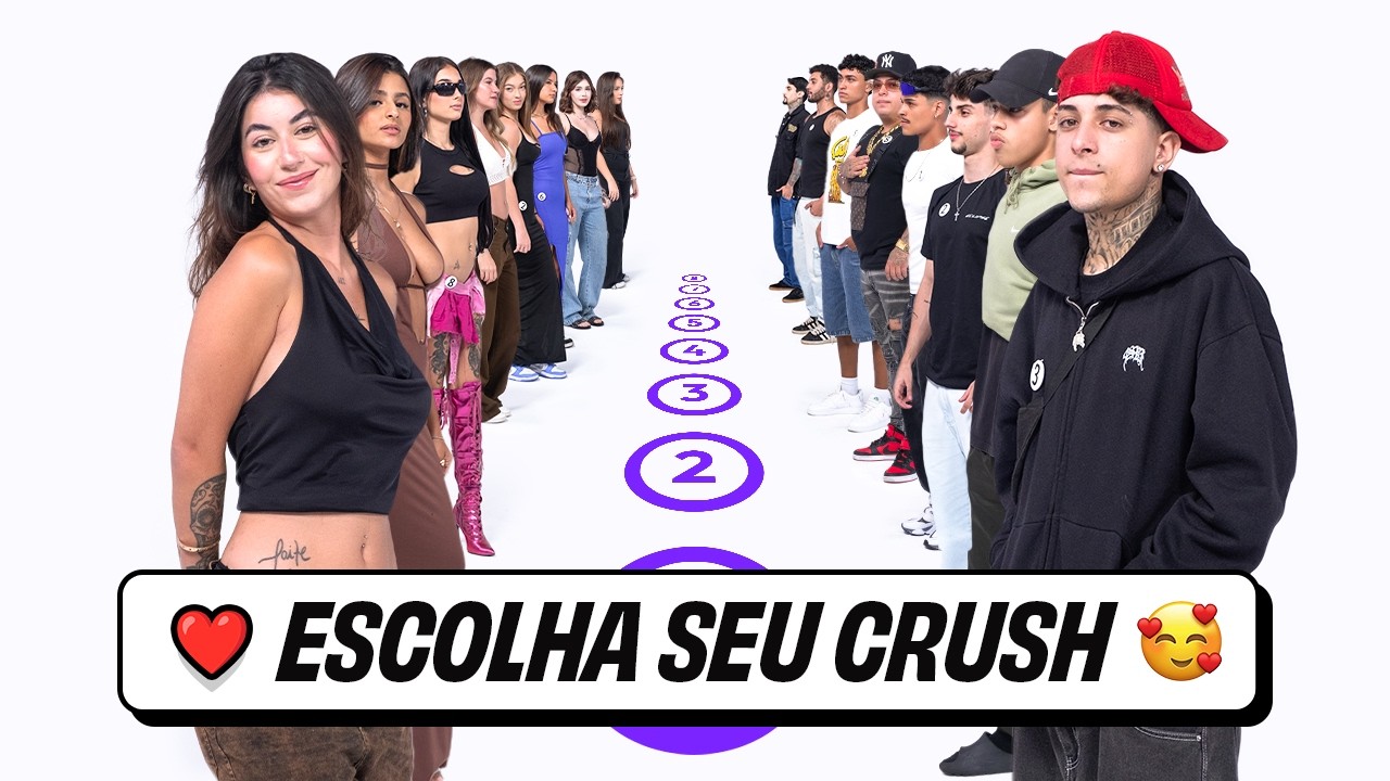 8 HOMENS vs 8 MULHERES | ESCOLHA SEU CRUSH