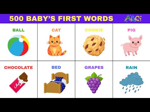 500 Baby's First Words | Learn to Talk with Baby & Toddler Learning Flashcards