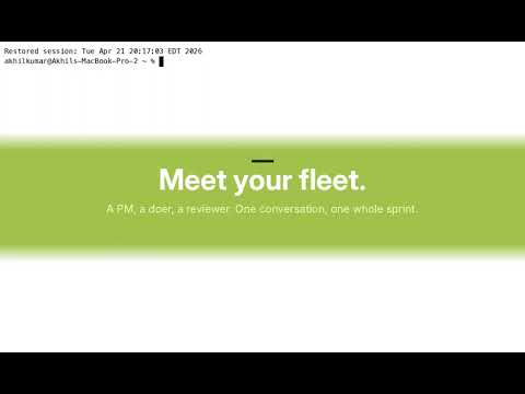 Apra Fleet -- a doer-reviewer sprint, start to finish