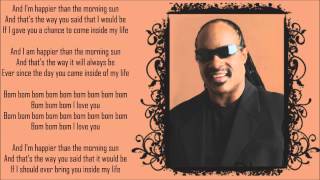 Happier Than The Morning Sun ☼ Stevie Wonder