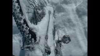 preview picture of video 'MTB Germany Kaufbeuren - Heavy Snowdownhill  - Abfahrt Schromberg  -'