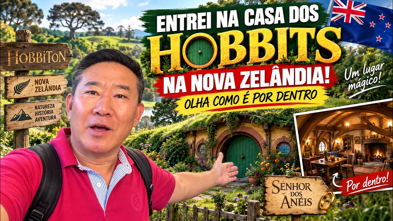 ENTREI NA CASA DOS HOBBITS NA NOVA ZELÂNDIA! OLHA COMO É POR DENTRO | Peter Liu