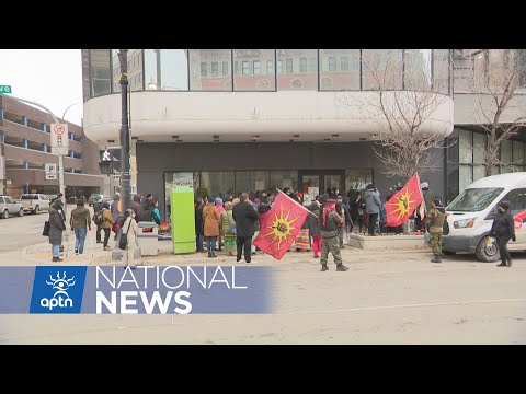 Rally supporting women who have come forward with allegations against AMC grand chief | APTN News