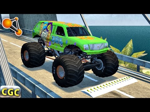 Spike strip high speed Jumps BeamNG Drive #2