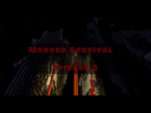 Minecraft Modded Survival- Episode 5 (VERY FIRST SPELL)
