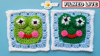 CROCHET - Little Froggy Granny Square 6" 🐸 - Jayda InStitches Live CAL - May 5, 2025