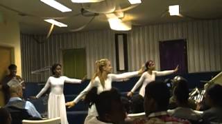OMBC Female Praise Dancer, dancing to Step Aside, by Yolanda Adams